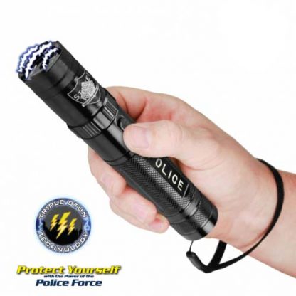 El. paralizator Police Force 9,200,000V Tactical Stun Flashligh - Grey