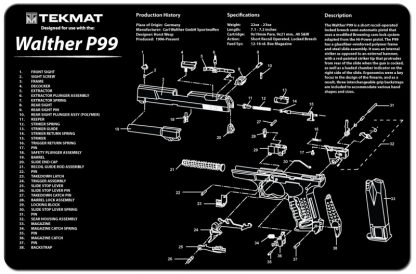 Podloga za čiščenje orožja Walther P99