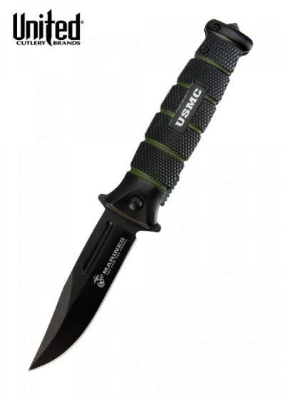 Nož USMC Combat Assisted-Open Folding Knife, Black & Green - Image 4