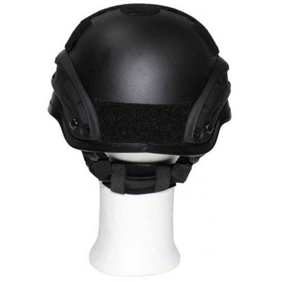 Čelada airsoft, US Helmet, "MICH 2002", rails, black, ABS-plastic - Image 2