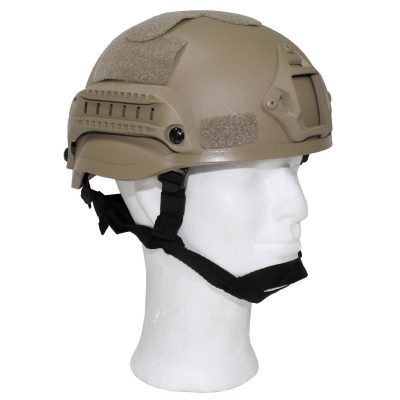 Čelada airsoft, US Helmet, "MICH 2002", rails, Coyote, ABS-plastic