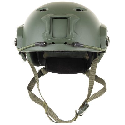 Čelada airsoft, US Helmet, FAST-paratroopers , OD green, rails, ABS-plastic - Image 4