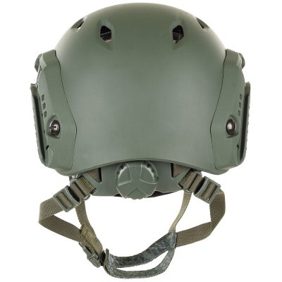 Čelada airsoft, US Helmet, FAST-paratroopers , OD green, rails, ABS-plastic - Image 3