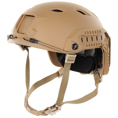 Čelada airsoft, US Helmet, FAST-paratroopers , coyote tan, rails, ABS-plastic