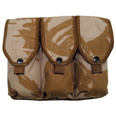 Torbica GB, Ammo Pouch, 3 compartments, "MOLLE", DPM desert, like new