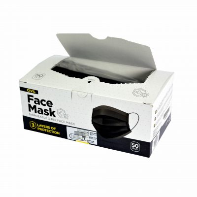 Zaščitna maska odrasla črna 50 kos - Image 4