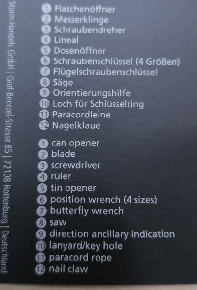 SURVIVAL TOOL CARD PARACORD WITH CASE - Mil-Tec - Image 4
