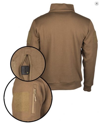 DARK COYOTE TACTICAL SWEATSHIRT WITH ZIPPER - Image 2