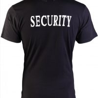 Majica BLACK T-SHIRT W.DOUBLE PRINT ′SECURITY′