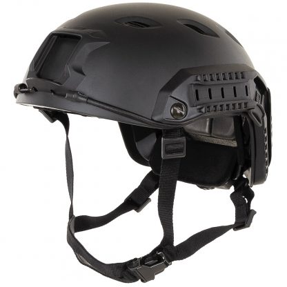 Čelada airsoft, US Helmet, FAST-paratroopers , BLACK, rails, ABS-plastic