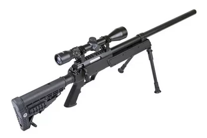 Puška airsoft -MB13D sniper rifle replica with scope and bipod - Image 5