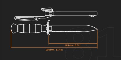 Nož- GLOCK Field knife FM 81 - oliv - Image 4